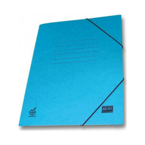 Skag Φάκελος με Λάστιχο και Αυτιά για Χαρτί A4 Γαλάζιο