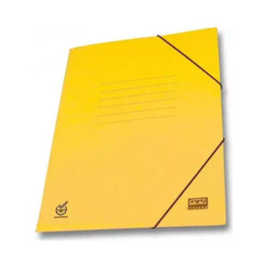 Skag Φάκελος με Λάστιχο και Αυτιά για Χαρτί A4 Κίτρινο