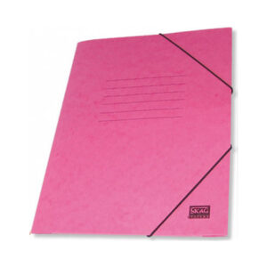 Skag Φάκελος με Λάστιχο και Αυτιά για Χαρτί A4 Ροζ