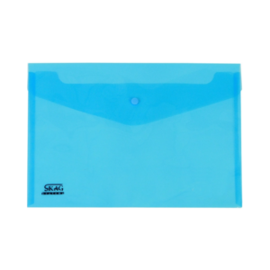 Skag φάκελος P.P. Α4 Με Κουμπί διαφανές μπλε
