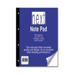 Next μπλοκ ριγέ κολλητό με τρύπες 21x29εκ.